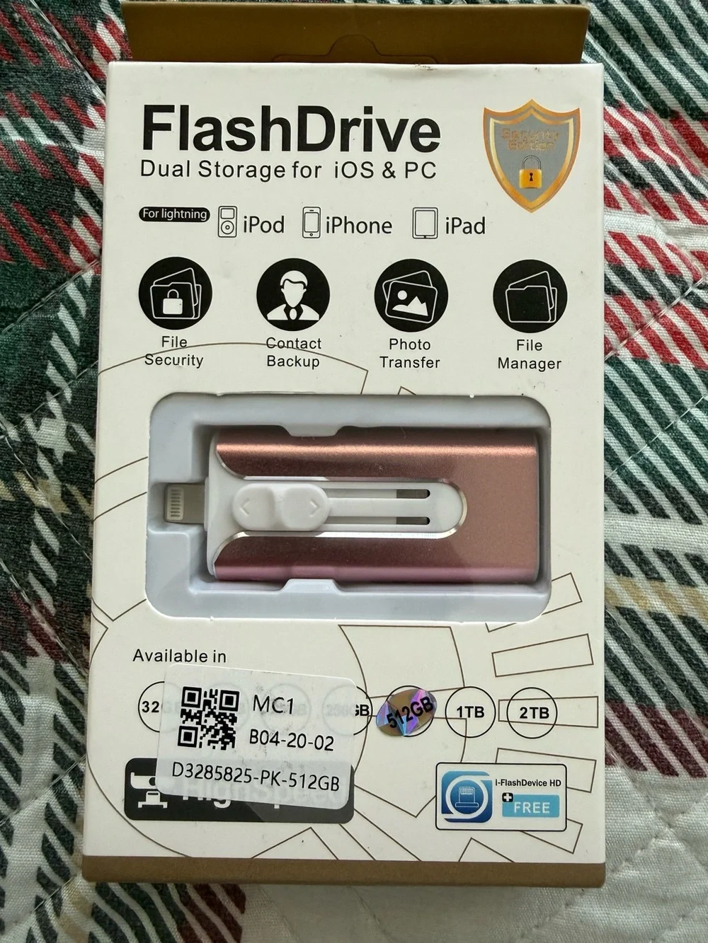 Dual Storage Lightning USB - Rose Gold